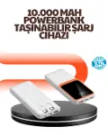Taşınabilir 10000 mAh Powerbank Dijital Göstergeli, Type-C ve USB Çıkışlı-1