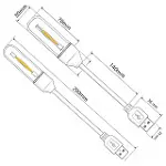 PM-25793 Esnek Gövdeli USB Günışığı COB Led Edison Masa ve Kitap Okuma Lambası-3