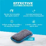Yıkama pedi, polyester, mavi, 4'lü paket-6