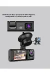 Üç Kameralı Araç İçi Kayıt Sistemi Full HD Gece Görüşlü ve G-Sensör Destekli-3