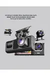 Üç Kameralı Araç İçi Kayıt Sistemi Full HD Gece Görüşlü ve G-Sensör Destekli-4