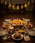 Minareli Hilal LED Işık Gold Metal Gövdeli Pilli Ramazan Dekoru-5