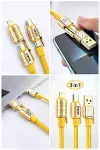 4in1 Hızlı Şarj Ve Data Kablosu Type-c / Lightning / Micro Usb PL-8631-1