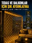 İç ve Dış Mekân Kullanımına Uygun 3x3 Metre LED Işık Ağı-1