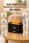 LED Alev Efektli Hava Nemlendirici 9 12 Saat Kullanımlı Aroma Difüzörü-5
