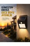Mey İthalat® 144 LED'li Geniş Aydınlatma Alanına Sahip Güneş Enerjili Güvenlik Lambası-1