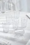 Akrilik Şeffaf 6'lı Kısa Bardak & Su Meşrubat Kahve Yanı Bardağı 400 ml ( Cam Değildir )-2