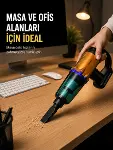 Kablosuz Araç Süpürgesi Yıkanabilir Filtreli Taşınabilir El Tipi Süpürge-1