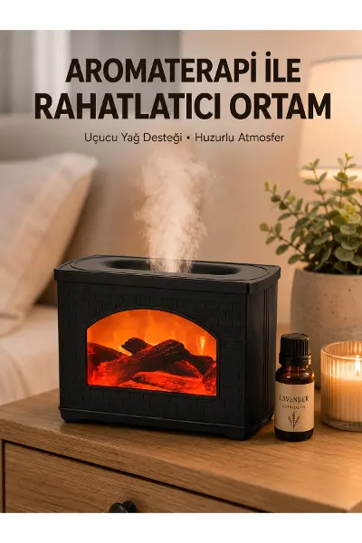 Aromaterapi Uyumlu Ultrasonik Oda Nemlendirici Ayarlanabilir Sis Çıkışlı