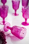 Akrilik Pembe 6'lı Kadeh & Su Meşrubat Kahve Yanı Bardağı 450 ml ( Cam Değildir )-3