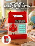 Kırmızı Şifreli ATM Kasa Para Yutan Kumbara-1
