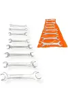 Anahtar Takımı 8 Parça Seti Ağzı Açık Çift Taraflı 6-22MM 6X7-8X9-10X11-12X13-14X15-16X17-18X19-20X2-1