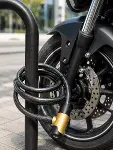 Motosiklet, Bisiklet ve Elektrikli Scooter İçin Ağır Hizmet Tipi Çelik Halat Kilidi-3