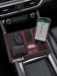 Araç Konsol Organizeri Kaydırmaz Silikon Telefon Standlı Saklama Matı-6
