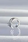 Pirinç Gümüş Renk Zirkon Taşlı Damla Earcuff Küpe-2