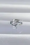 Pirinç Gümüş Renk Zirkon Taşlı Damla Earcuff Küpe-1