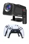 Çift Kollu Game Box Projeksiyon Cihazı Kumandalı Android Tv Dahili Hoparlör-3