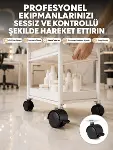 Zemin Korumalı Kilitli Ayak Tekerlek Seti 6 cm-1