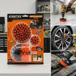 3PCS Set Matkap Fırçası 1/4 Inc - 6.3MM Büyük Düz= 4 Inc Yuvarlak= 3.5 Inc Uç Fırça= 2 Inc KTX-3375-2