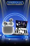 3.Nesil TWS Bluetooth Kulaklık Bluetooth Bağlantılı Akıllı Saat Amoled Ekran Plastik Hasır Kordon-5