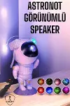 Astronot Bluetooth Hoparlör Gökyüzü Projektör Gece Lambası-2