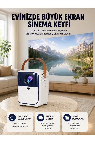 Ultra HD Android TV Kutusu 32GB Depolama USB HDMI Fan Sistemli Yeni Nesil