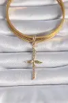 Pirinç Gold Renk Zirkon Taş Detaylı Elif Model Anka Kuşu Figür Ajda Charm-2