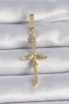 Pirinç Gold Renk Zirkon Taş Detaylı Elif Model Anka Kuşu Figür Ajda Charm-1