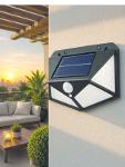 Solar LED Bahçe Aydınlatma Lambası 3 Işık Modlu Sensörlü Duvar Tipi Dış Mekan-4