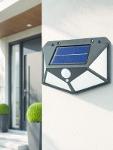 Solar LED Bahçe Aydınlatma Lambası 3 Işık Modlu Sensörlü Duvar Tipi Dış Mekan-5