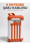 Yüksek Kapasiteli 60000 mAh Güç Bankası 22.5W Hızlı Şarj Type-C USB Çıkışlı Dahili Kablolu-1