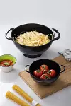 Akrilik Siyah 2 Li Süzgeç Seti ( Makarna & Pirinç Süzgeci )-2