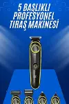 Tıraş Makinesi Şarjlı 5 Başlıklı Burun ve Kulak Temizleme-2