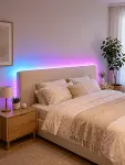 2835 RGB Şerit LED 5 Metre 54 LED/M Uzaktan Kumandalı Renkli Dekorasyon Işığı-4