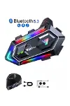 Bluetooth 5.3 Motosiklet Kask Intercom Kulaklık 1000 Metre Bağlantı-4