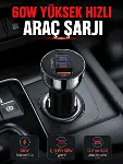 PD 30W Çift USB-C Araç Şarj Cihazı 60W Hızlı Şarj Adaptörü-1