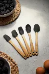 5 Parça Bambu Saplı Mini Supatula Seti-2