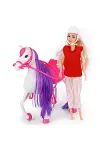 Jasmine Atlı Bebek Beyaz-Pembe-2