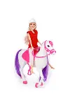 Jasmine Atlı Bebek Beyaz-Pembe-3