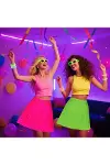 Neon Pembe Hawaii Parti Eteği 40 Cm-3