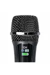 Profesyonel Çiftli Kablosuz Mikrofon Seti Karaoke Şarj Edilebilir 50 Metre-5
