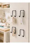 4 Adet Yapışkanlı Askı Çok Amaçlı Mutfak Banyo Düzenleyici Askılık-5