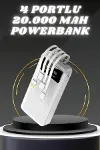 Powerbank Şarj Cihazı 4 Çıkışlı 20.000 MAH Powerbank Kompakt Yüksek Kapasiteli Hızlı Şarj-2