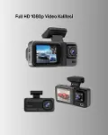 Ön Arka ve İç Kamera DashCam 360° Kapsamlı Full HD Araç Güvenlik Sistemi-5