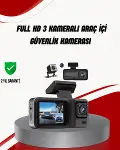 Ön Arka ve İç Kamera DashCam 360° Kapsamlı Full HD Araç Güvenlik Sistemi-1