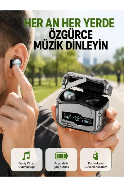 Mey İthalat® Düşük Gecikmeli Kablosuz Kulaklık – Oyun ve Müzik Modu Destekli Yeni Nesil
