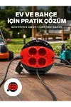Türkiye Üretimi 5 Metre 4 Prizli Kablolu Makara-1