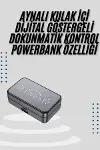 Yeni Nesil Kablosuz Kulaklık Aynalı Powerbank Özellikli Bluetooth Bağlantılı Dijital Göstergeli-5