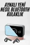 Yeni Nesil Kablosuz Kulaklık Aynalı Powerbank Özellikli Bluetooth Bağlantılı Dijital Göstergeli-1