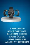 Alarm ve Titreşim Özellikli Akıllı Saat ve Mikrofonlu Kablolu Bluetooth Kulaklık 60 Saat-3